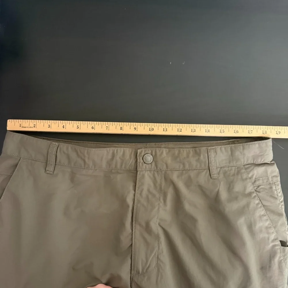 The North Face Convertible Pants Men's 38‎ Taupe 100% Nylon Snap Hiking Outdoor